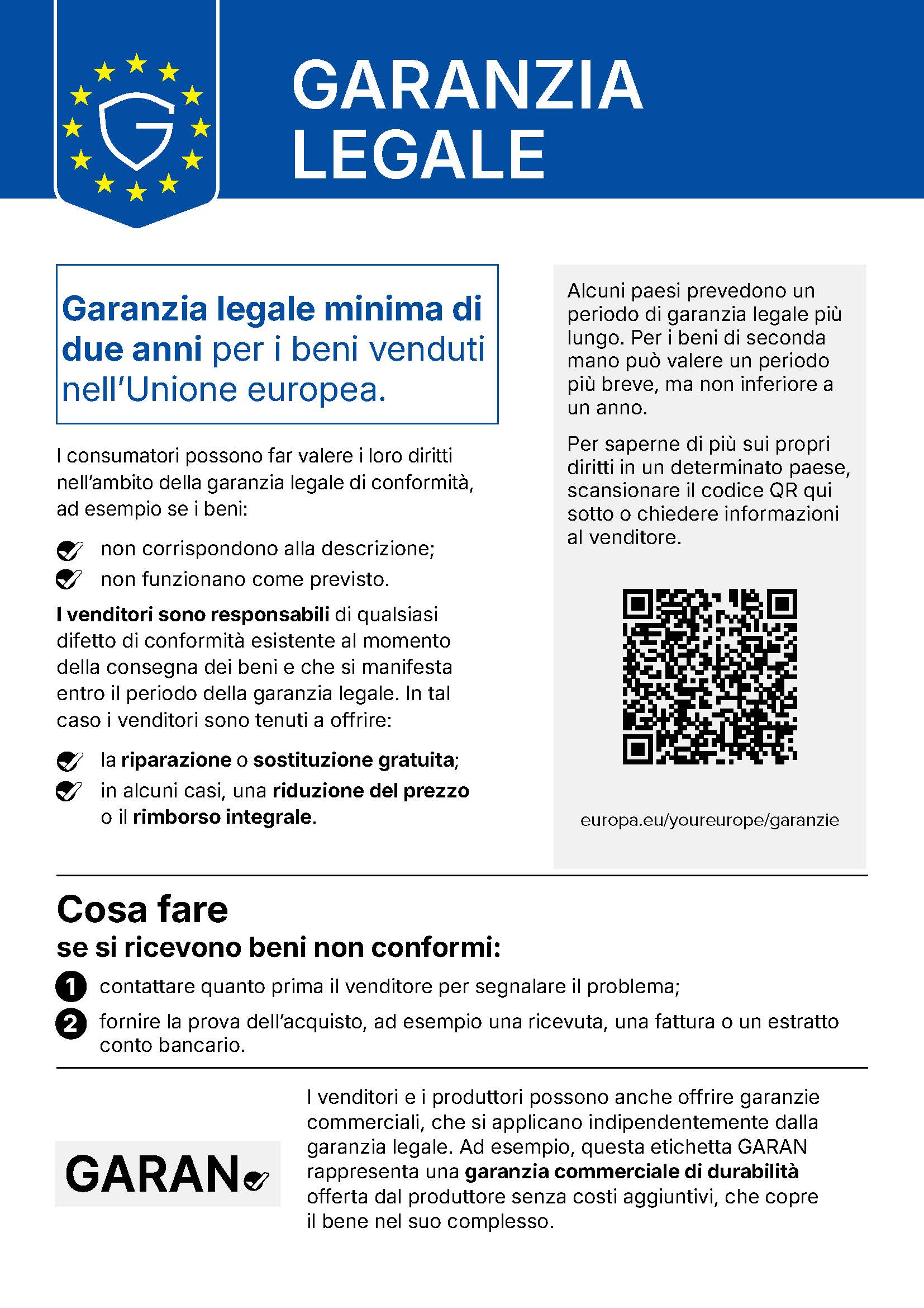 Garanzia legale GARAN EU